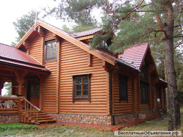 Срубы, дома, бани, колодцы, беседки