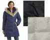 Metaphor womens coat winter puffer jacket layered look solid faux fur size L NEW