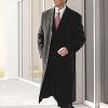 Stafford men's Long Coat Wool Blend winter solid long sleeves size 38 40, 42 NEW