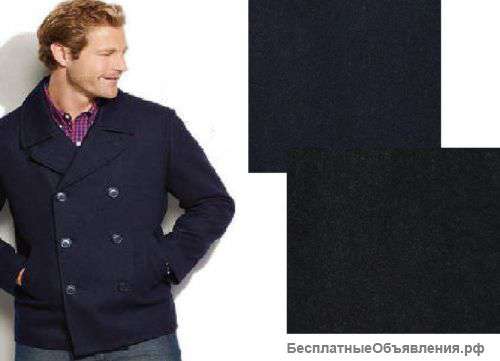 Croft & Barrow Wool Pea Coat Blend Double Breasted solid men's size L, XL NEW