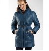 A n a woman's down coat winter blue long belted polyest solid jacket size XS NEW