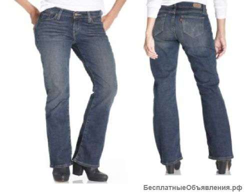 Levi's 529 women's plus jeans curvy bootcut mid rise dark wash size 16 NEW