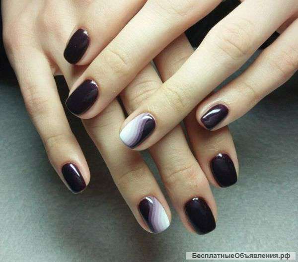 Аппаратный и европейский маникюр, покрытие шеллак