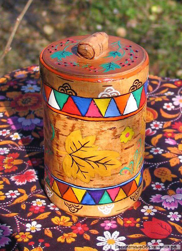 Поставок, бурак, туес. Новый. Борецкая роспись(1)