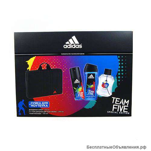 Подарочный набор Adidas team five +сумка для ноутбука