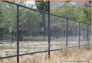 Установим забор из сетки рабица под ключ