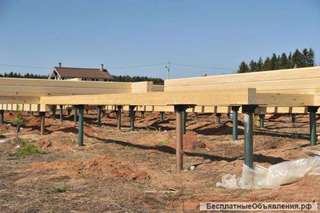 Монтаж свайно-винтового фундаментас гарантией