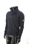 Stone Island Half Zip Lambswool Knitwear In Black