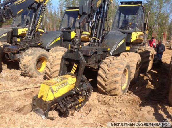 Лесорубы с техникой Харвестер и Форвардер