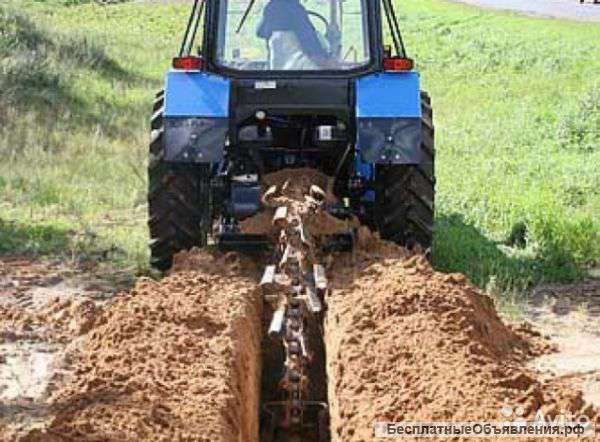 Аренда бары грунтореза (услуги траншеекопателя)