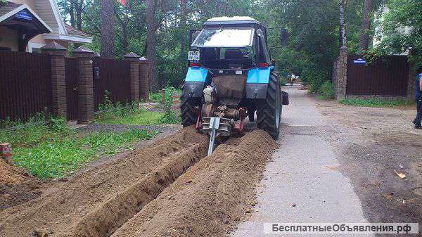 Аренда бары грунтореза (услуги траншеекопателя)