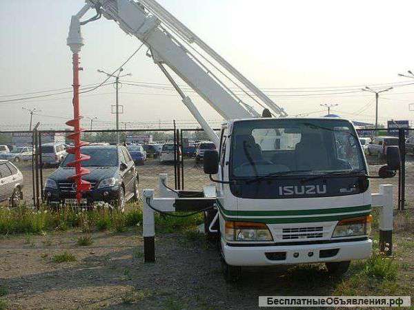 Аренда ямобура Isuzu ELF ( услуги по бурению БКМ)
