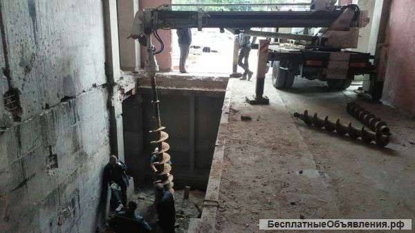 Услуги бурильно крановой машины в Москве и МО