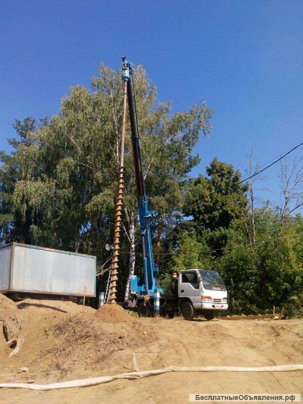 Услуги бурильно крановой машины в Москве и МО