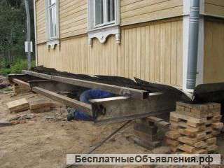 Подъем домов на сваи