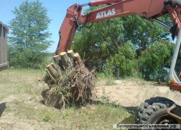 Корчевание,Обрезка деревьев и пней