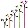 Светящиеся наушники (фосфореcцирующие), на молнии Zipper Earphones