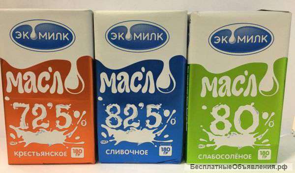 Масло сливочное Экомилк