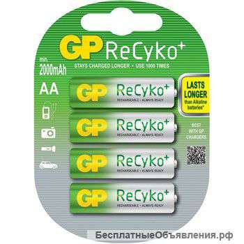Аккумулятор 4 AA GP ReCyko+ NiMH 210aahcb 2000mAh