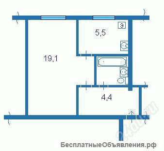 1-комнатная квартира