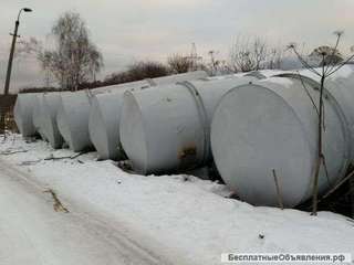 Ёмкости нержавеющие,объем -25 куб.м., горизонтальные