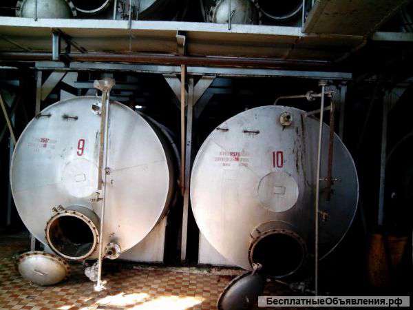 Ёмкости нержавеющие,объем -25 куб.м., горизонтальные