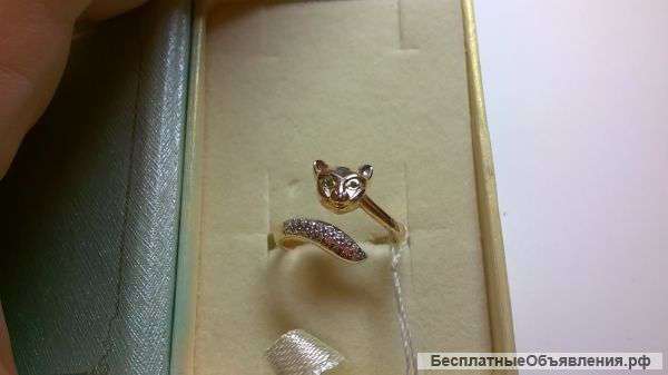 Золотое колечко "Кошка"