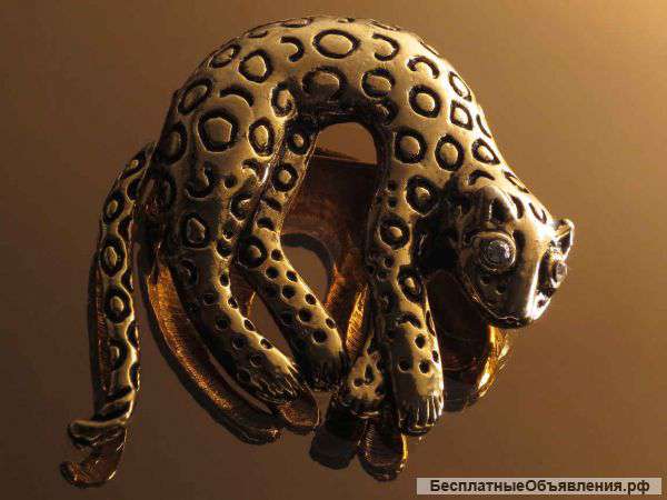 Винтажные украшения Брошь винтажная "Леопард"