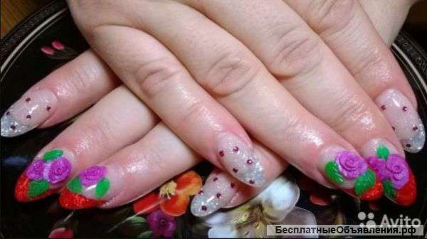 Наращивание ногтей гелем и акрилом