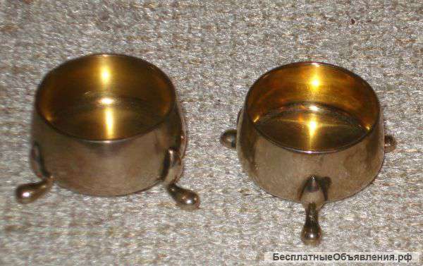 2 Солонки.Грачевъ.Серебро 84.Позолота.1866-80г.г.