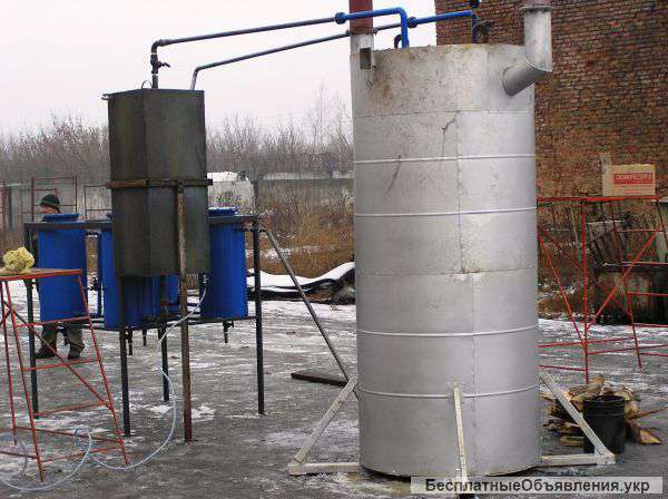 Пиролизная установка 1100 литр переработки автошин и пластика