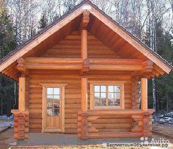 Рубим дома, бани, беседки из круглого леса