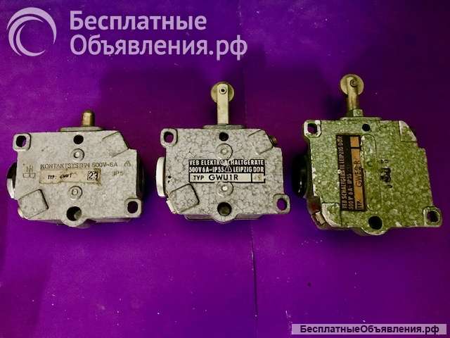 Концевой выключатель TYP GWU1, GWU1R, GWE2R