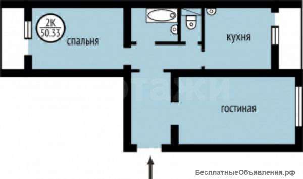 Двухкомнатную квартиру