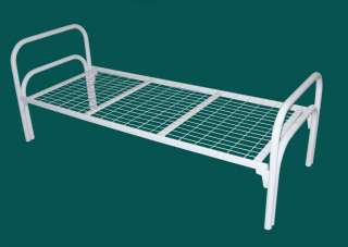 Кровати металлические белые с полимерным покрытием