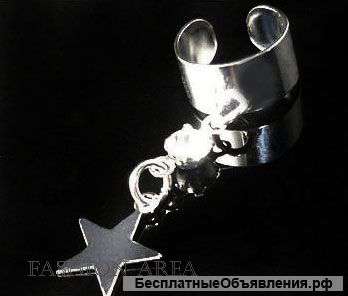 Кафф на ухо Star Silver(С061)