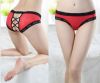 Красные трусики с черными вставками