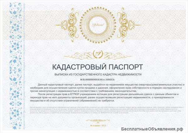 Кадастровый паспорт