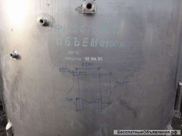 Емкости нержавеющие. Объем — 9 куб.м.