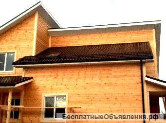 Выполним отделку деревом дома, дачи