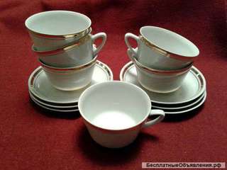 Чашки кофейные с блюдцами 6 шт