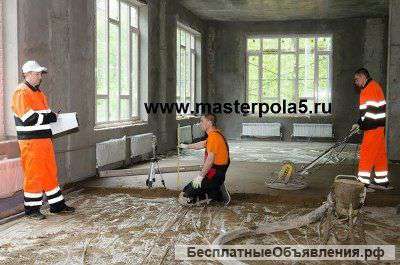 Полусухая стяжка пола за 1 день