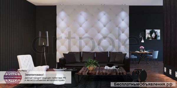 Декоративная дизайнерская панель 3D Artpole, Гипс, M-0023 Ampir