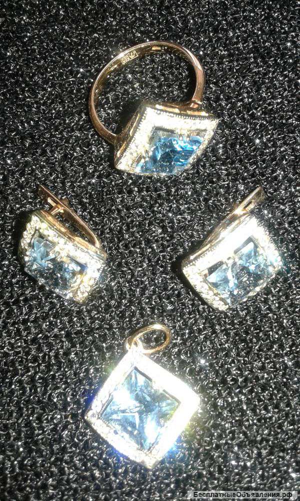 Набор из золота с топазом