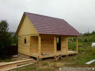 Сруб бани, дома из бруса. Доставка и установка