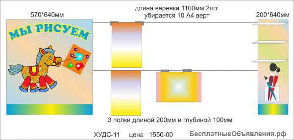 Комплект стендов "Мы рисуем"