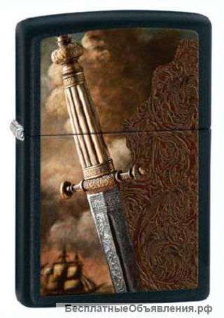 Зажигалка Zippo 28305 Sword of War Black Matte