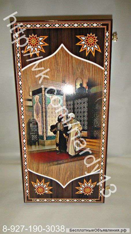 Нарды 2 в 1 (шашки и нарды) полноцветные "Мусульманин"