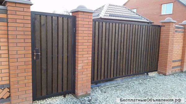 Изготовим и смонтируем: ворота и калитки распашные и откатные любой сложности