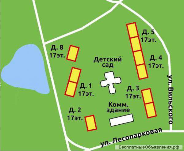 1комн. Серебряный д.3